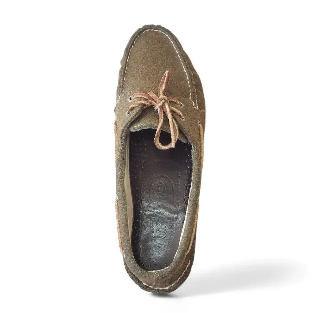 Sperry Wool Authentic Original Boat‎ Shoes Olive Green 0281295 Men's 11.5M